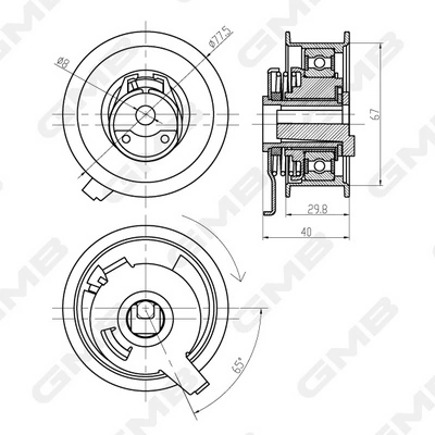 Do koszyka Rolka napinacza paska rozrządu Audi A3  8L1