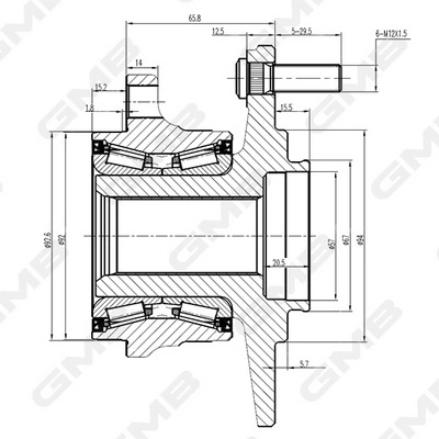 Lożysko piasty tylnej Mitsubishi Pajero IV LONG SUV (V90) (2006 - 2013) cena, od 97,28 USD