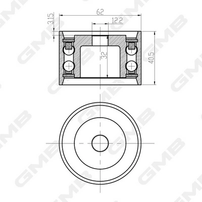 Rolka prowadząca kierunkowa paska rozrządu Toyota 4 Runner N130