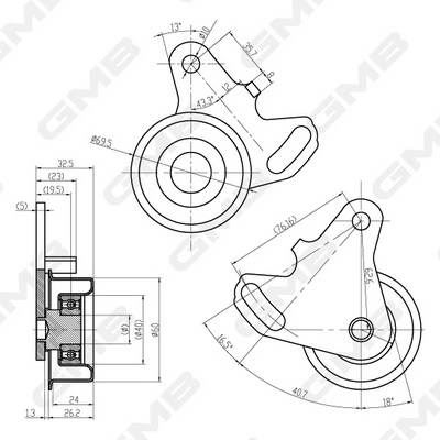 Do koszyka Napinacz paska rozrządu Mitsubishi L 300  P0W, P1W, P2W