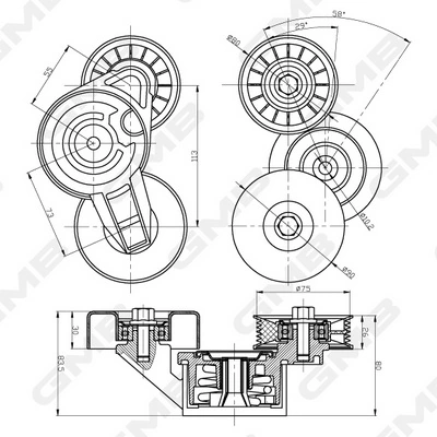Napinacz paska napędowego do Jeep Liberty/Cherokee  