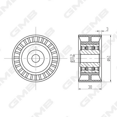 Do koszyka Rolka prowadząca kierunkowa paska rozrządu Citroen C4 II B7