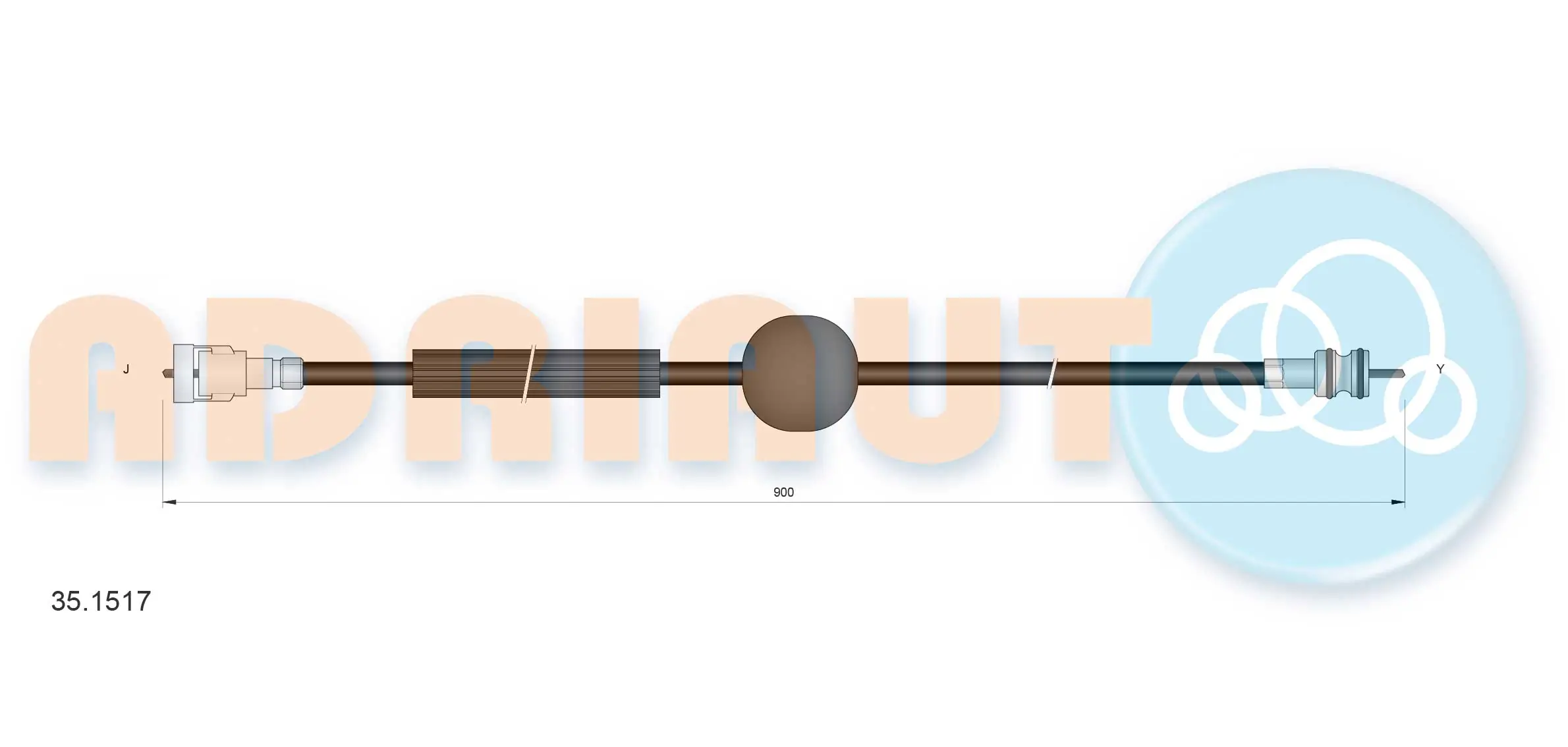 Linka prędkościomierza Peugeot 205 2 20A, C