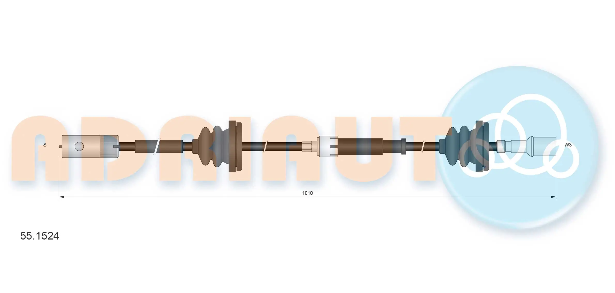 Do koszyka Linka prędkościomierza Volkswagen Passat B3, B4 3A5, 351, 315