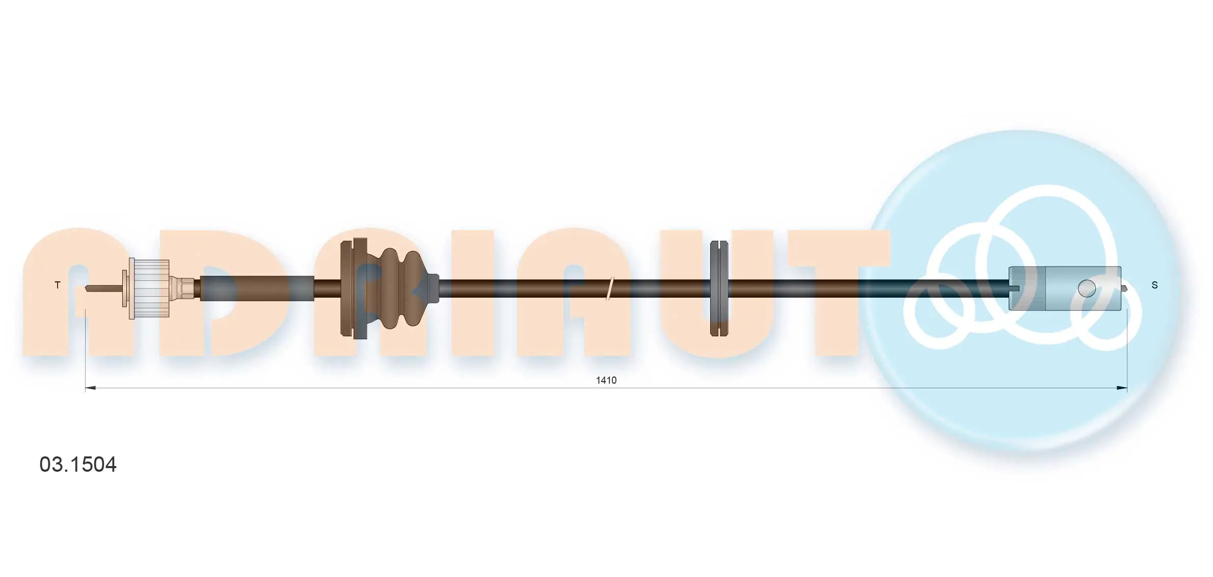 Linka prędkościomierza Audi 100 44, 44Q