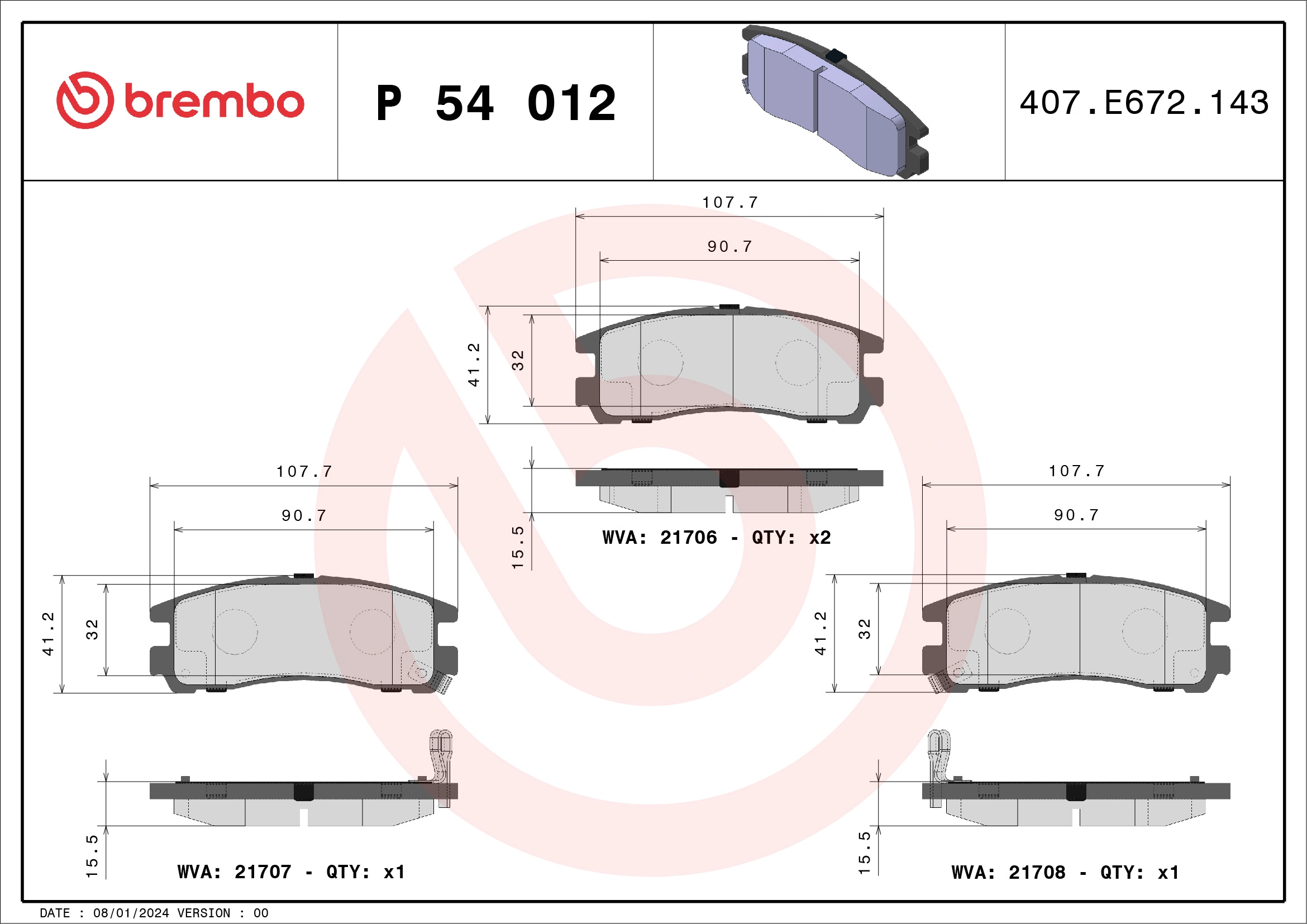Klocki hamulcowe Mitsubishi Sigma