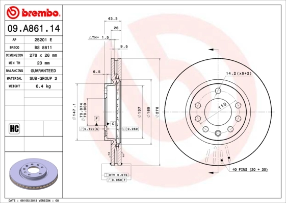09A86114 Brembo