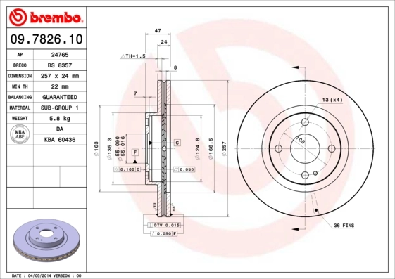 09782610 Brembo
