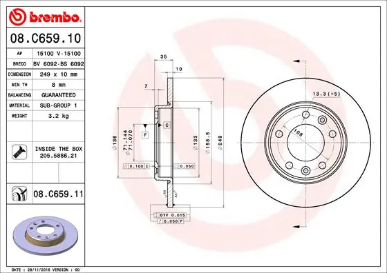 08C65911 Brembo