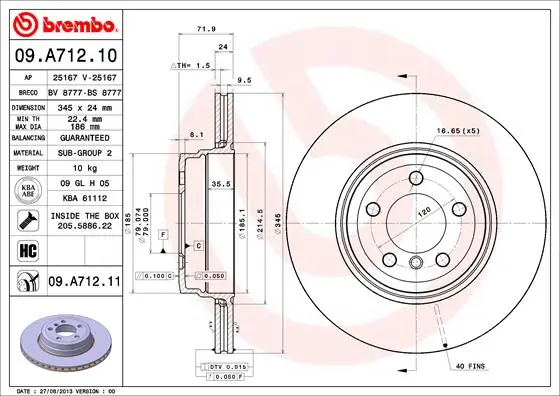 09A71211 Brembo