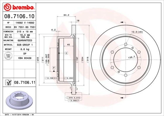 08710611 Brembo