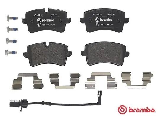 P85150 Brembo Okładziny (klocki) do hamulców tarczowych tylne