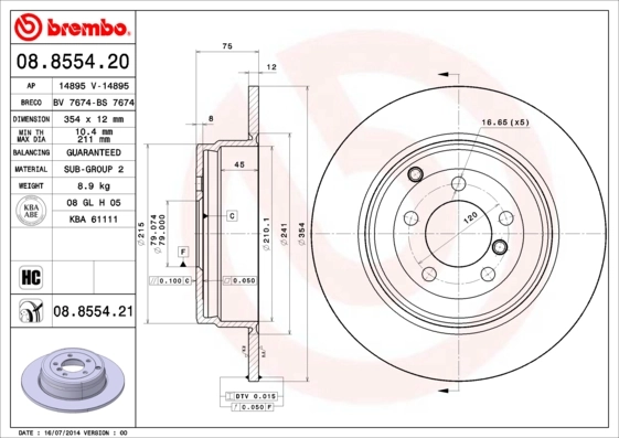 08855421 Brembo