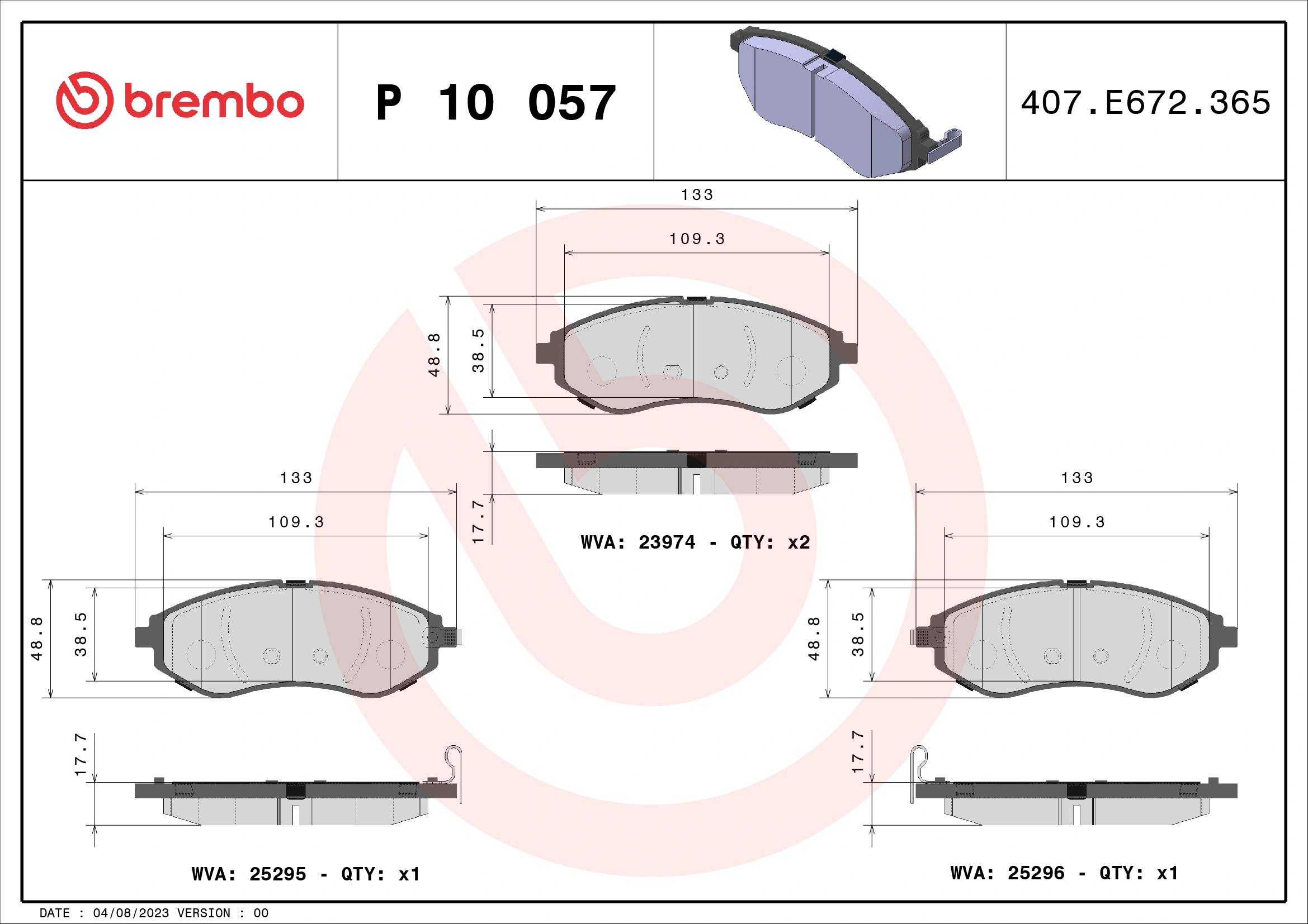 P10057 Brembo