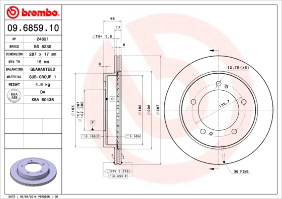 09685910 Brembo