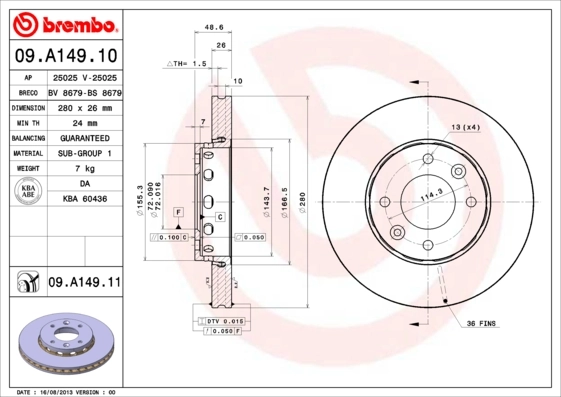 09A14911 Brembo