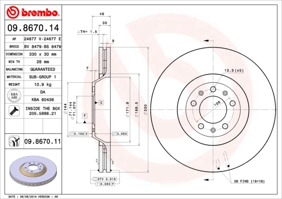 09867011 Brembo