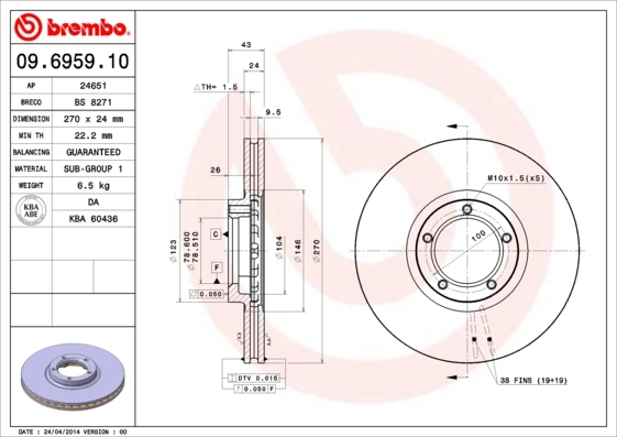 09695910 Brembo