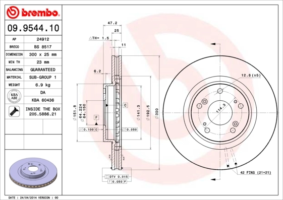 09954411 Brembo