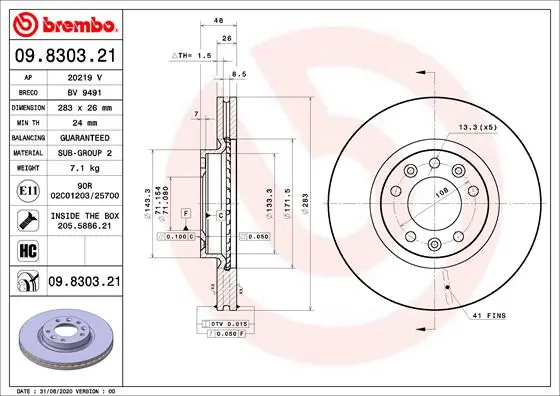 09830321 Brembo