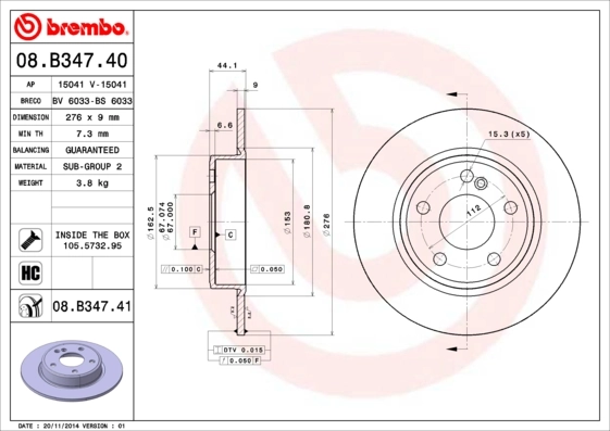 08B34741 Brembo
