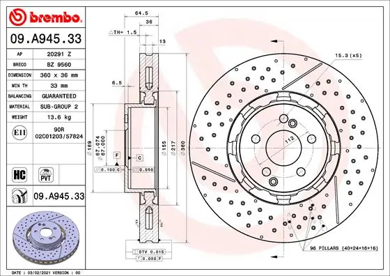 09A94533 Brembo