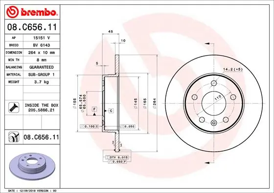 08C65611 Brembo