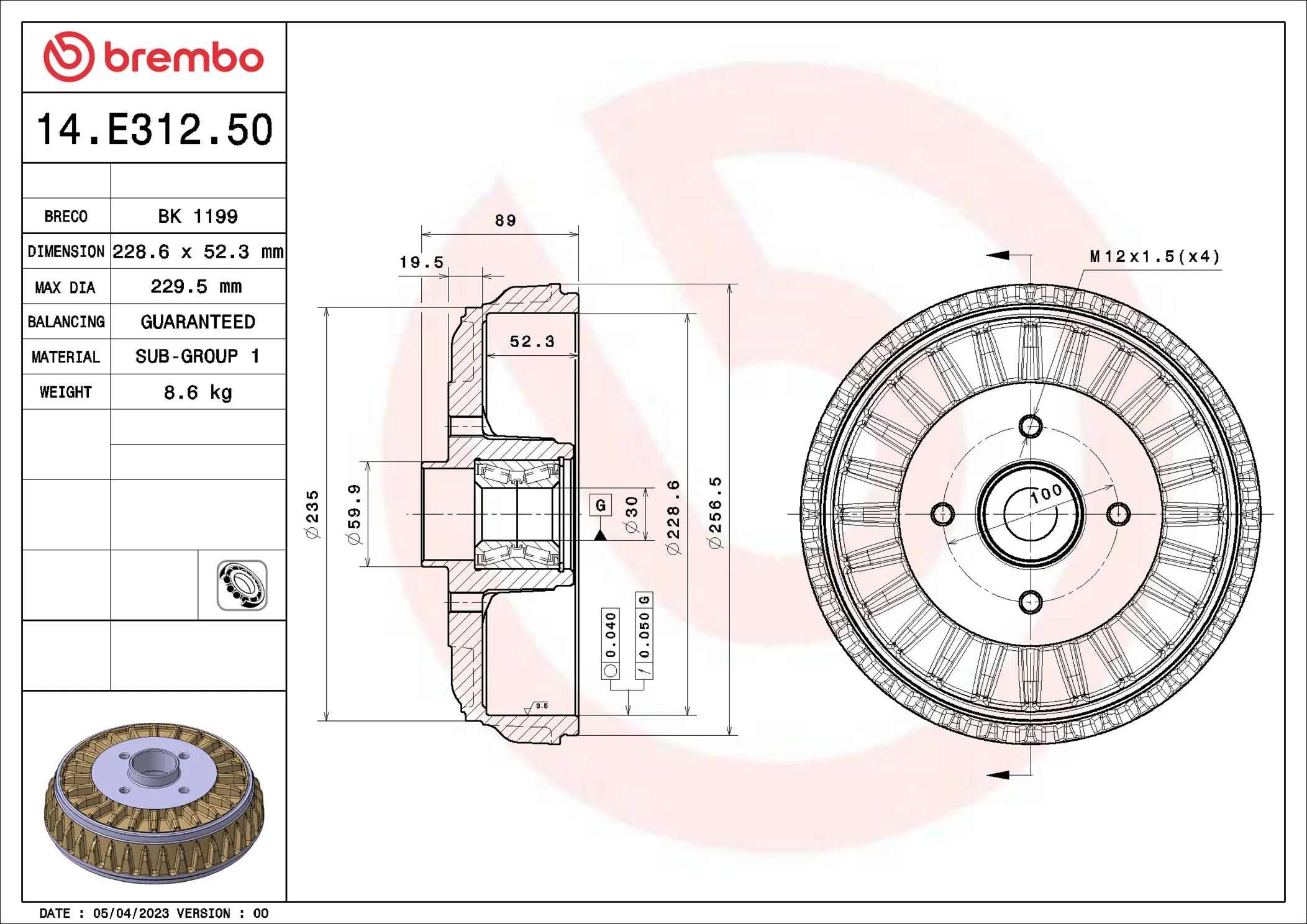 14E31250 Brembo