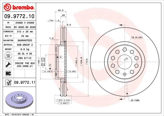 09977211 Brembo