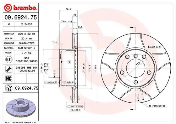 09692475 Brembo