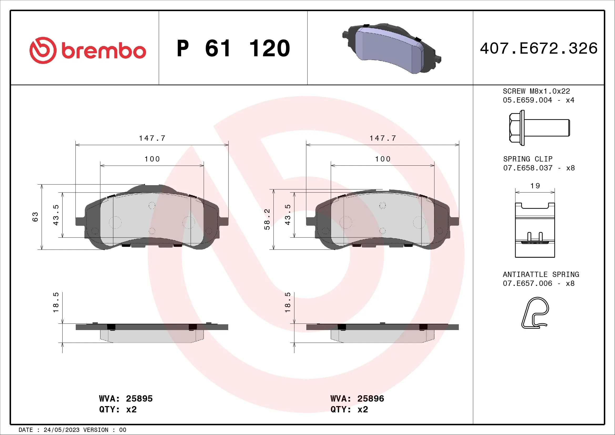 P61120X Brembo