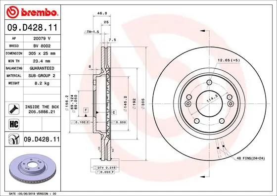 09D42811 Brembo