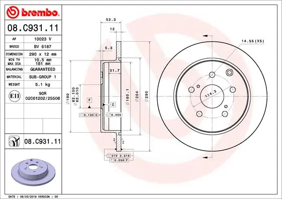 08C93111 Brembo