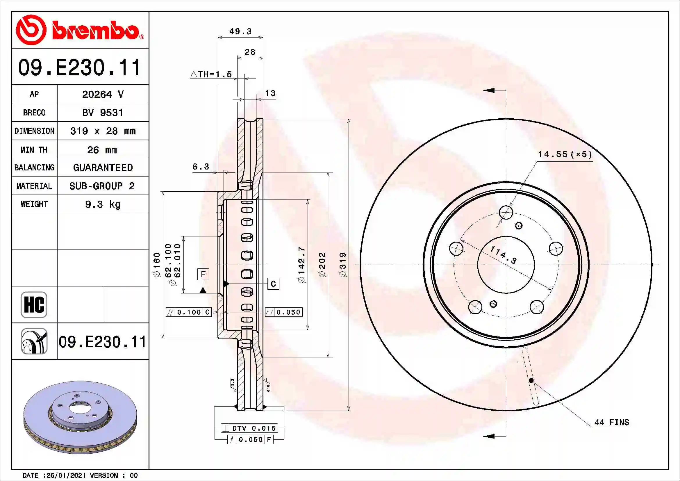 09E23011 Brembo