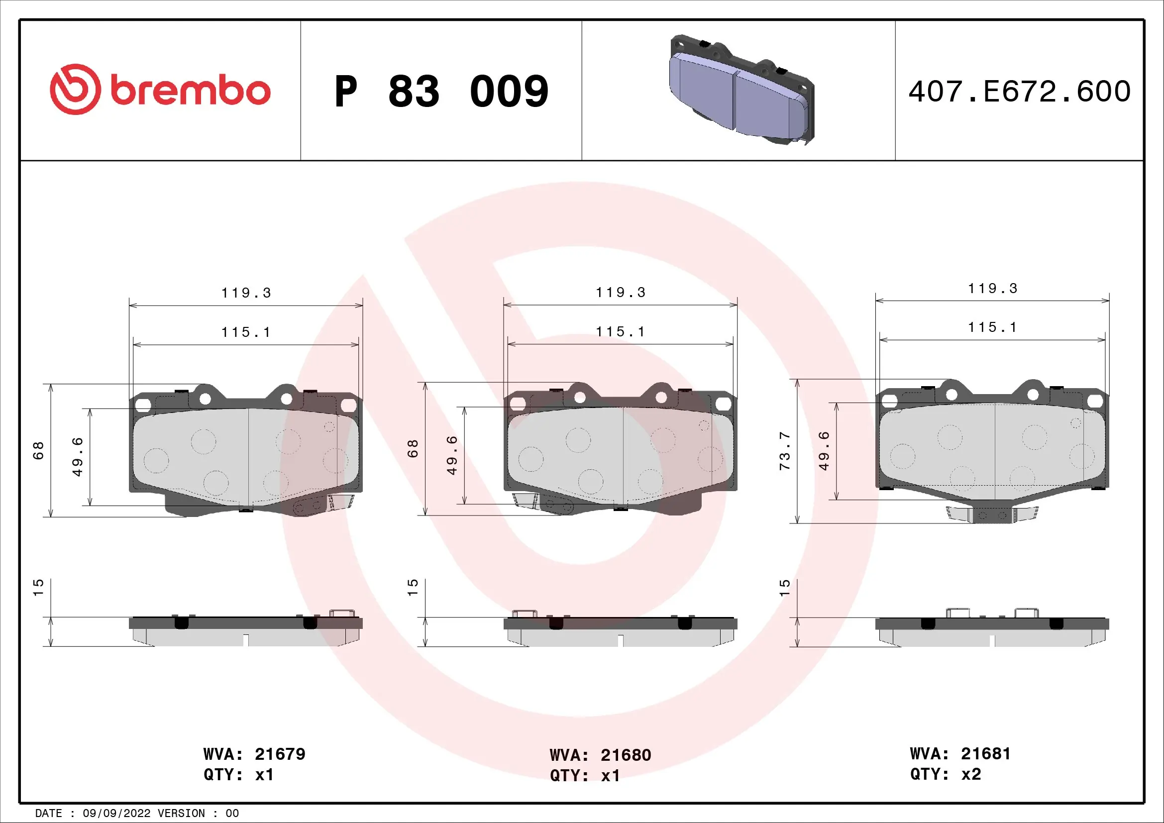 P83009 Brembo
