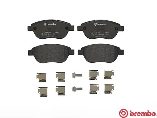 P61068 Brembo Klocki hamulcowe przednie tarczowe