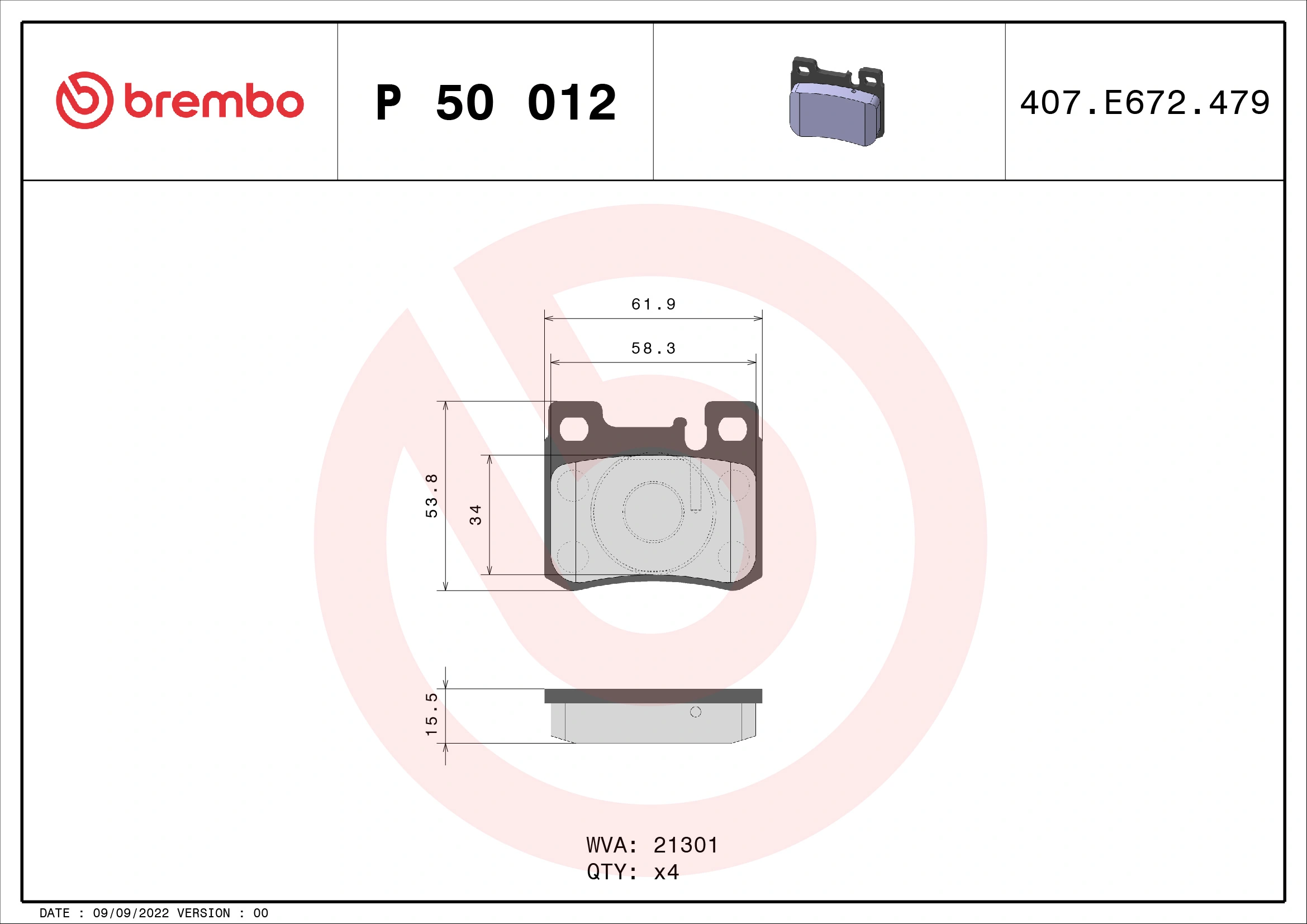 P50012 Brembo