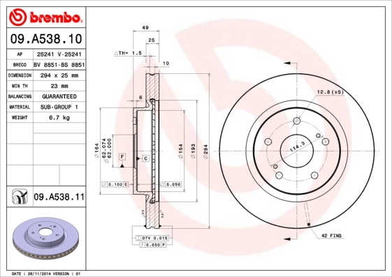 09A53810 Brembo