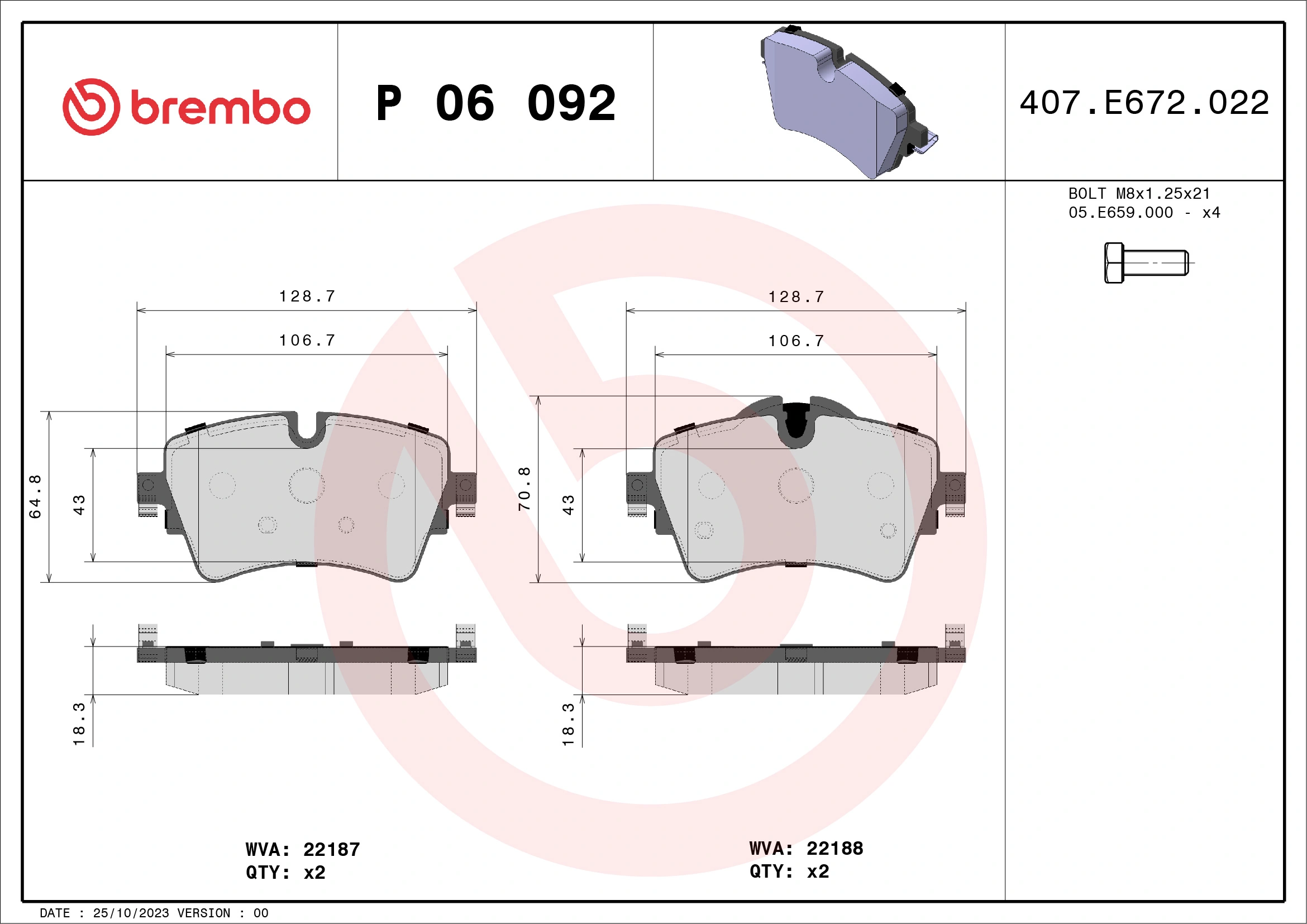 P06092 Brembo