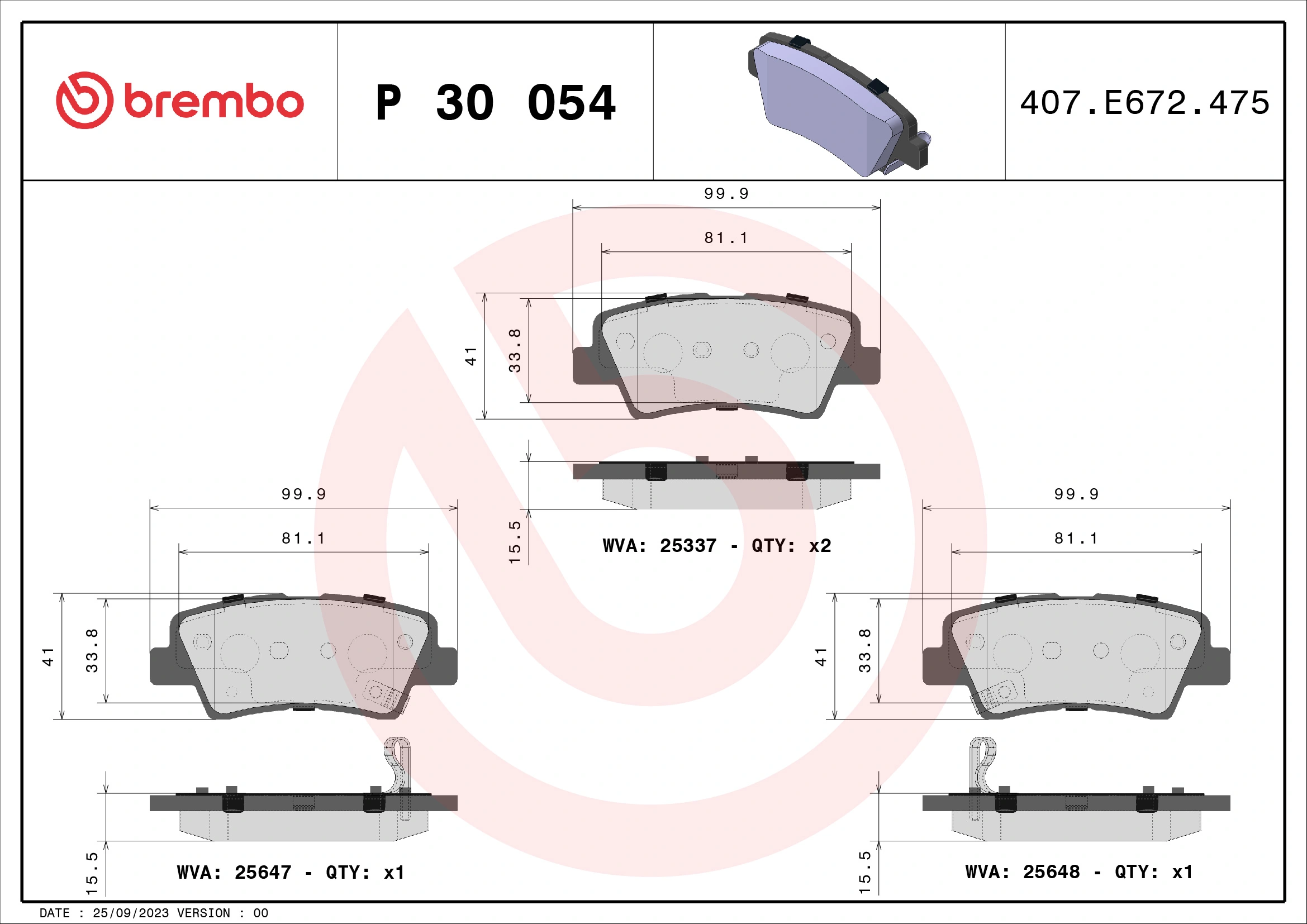 P30054 Brembo