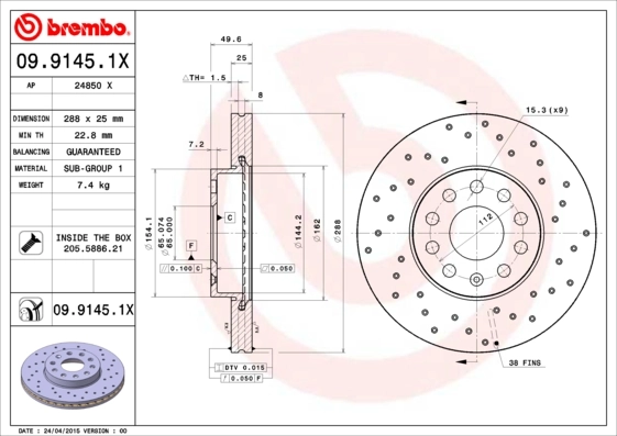 0991451X Brembo