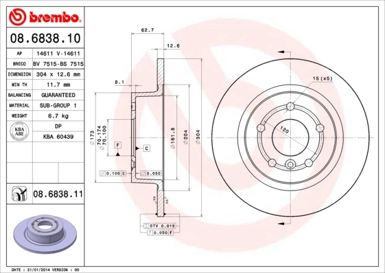 08683811 Brembo