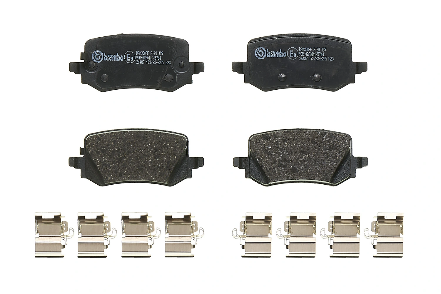 P30139 Brembo Okładziny (klocki) do hamulców tarczowych tylne