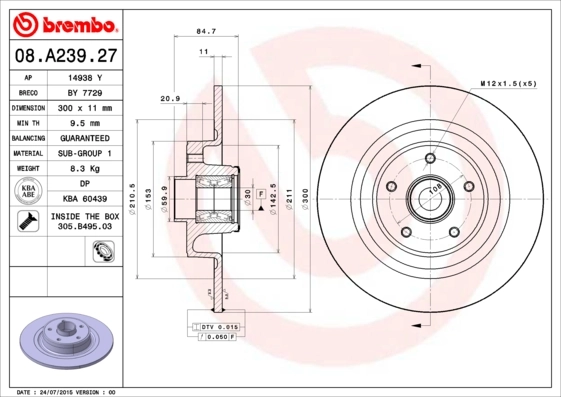 08A23927 Brembo