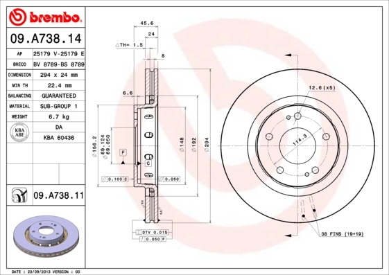 09A73811 Brembo