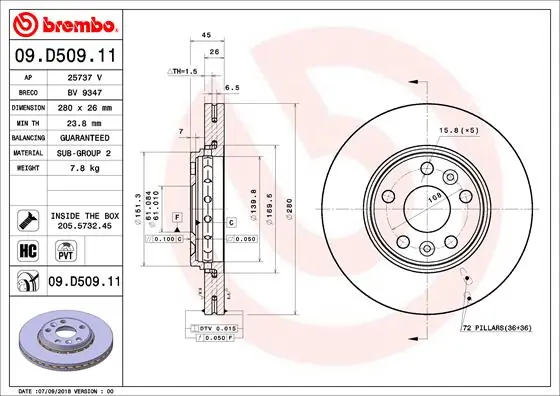 09D50911 Brembo