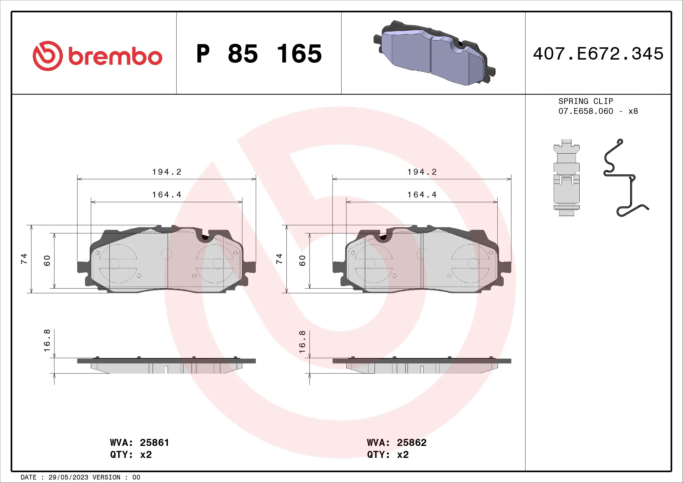 P85165 Brembo