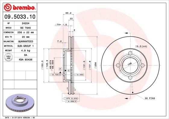 09503310 Brembo