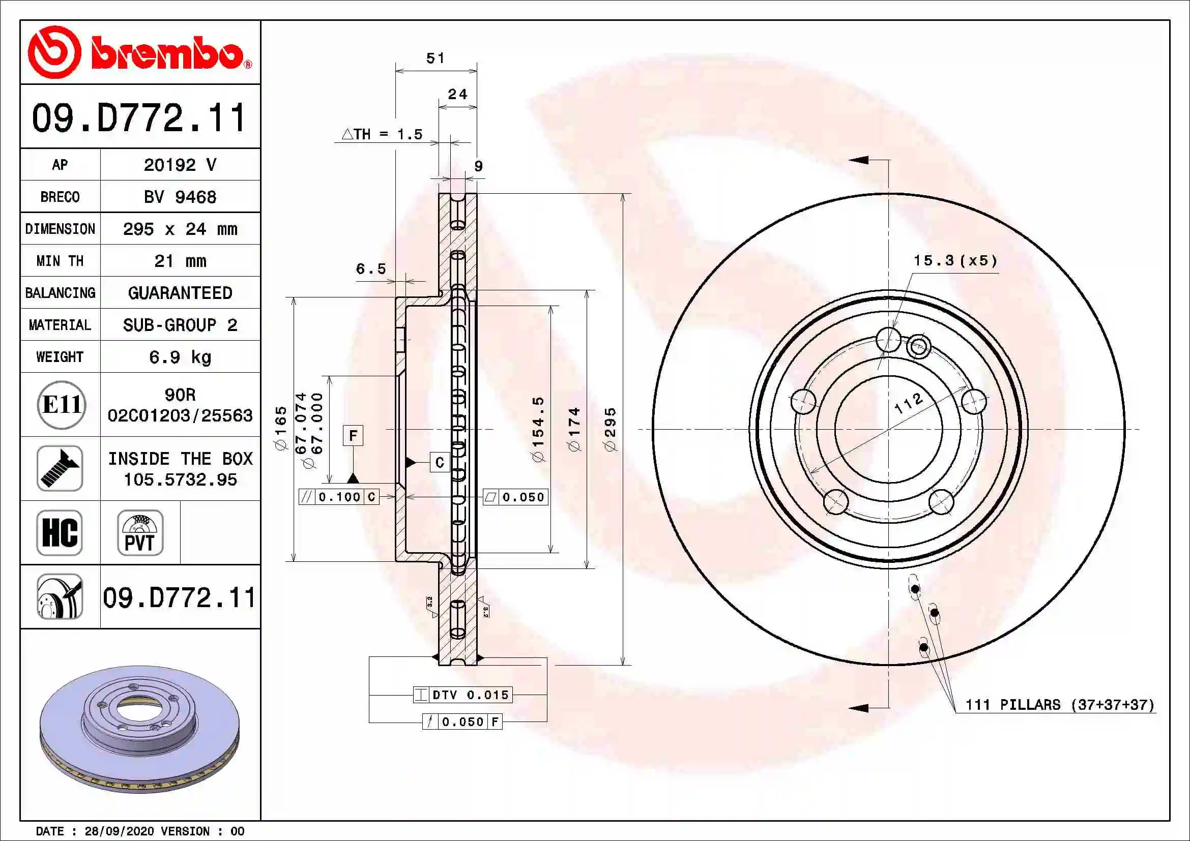 09D77211 Brembo