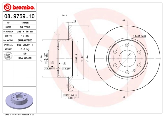 08975910 Brembo